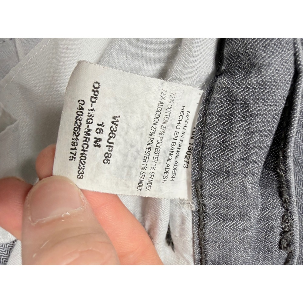 Riders by Lee Pants Womens 16M Grey Herringbone Straight Leg Stretch Good Work - Picture 6 of 11
